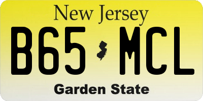 NJ license plate B65MCL