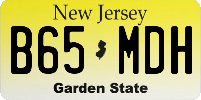 NJ license plate B65MDH