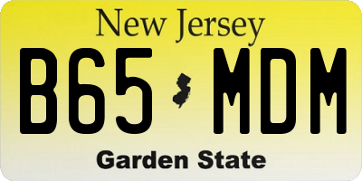 NJ license plate B65MDM