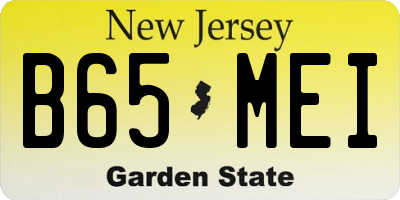 NJ license plate B65MEI