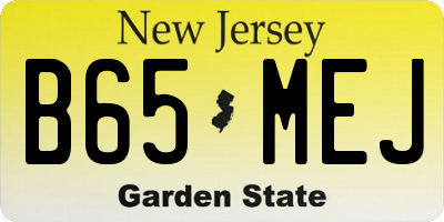 NJ license plate B65MEJ