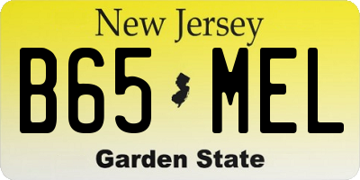NJ license plate B65MEL