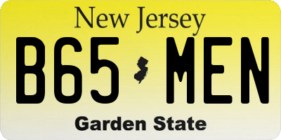 NJ license plate B65MEN