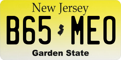 NJ license plate B65MEO