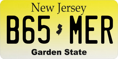 NJ license plate B65MER