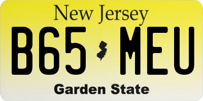 NJ license plate B65MEU