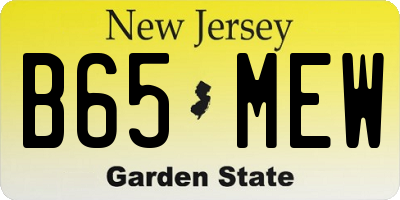 NJ license plate B65MEW