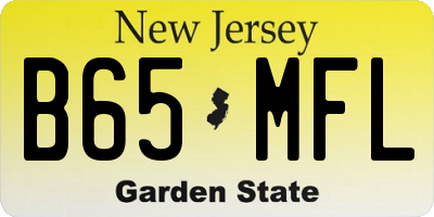 NJ license plate B65MFL