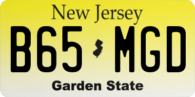 NJ license plate B65MGD