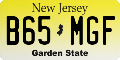 NJ license plate B65MGF