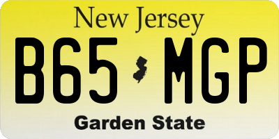 NJ license plate B65MGP