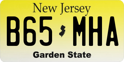 NJ license plate B65MHA