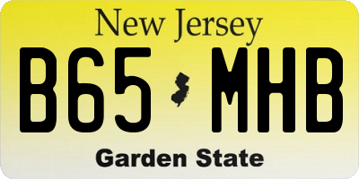 NJ license plate B65MHB