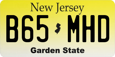 NJ license plate B65MHD