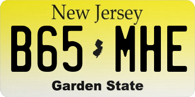 NJ license plate B65MHE