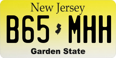 NJ license plate B65MHH