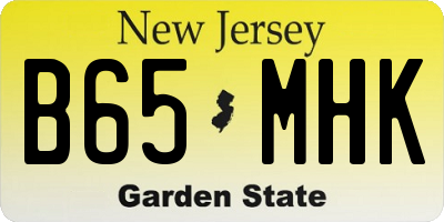 NJ license plate B65MHK