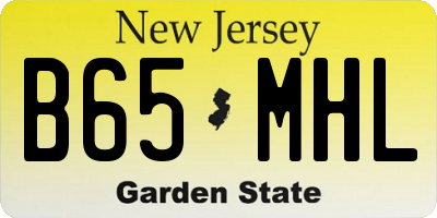 NJ license plate B65MHL