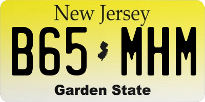 NJ license plate B65MHM