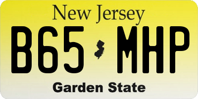 NJ license plate B65MHP