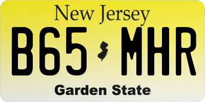 NJ license plate B65MHR