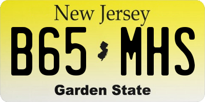 NJ license plate B65MHS