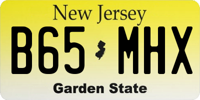 NJ license plate B65MHX