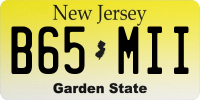 NJ license plate B65MII