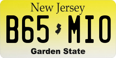 NJ license plate B65MIO