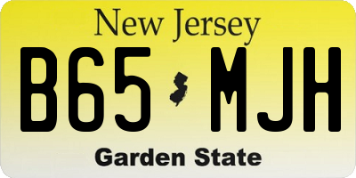 NJ license plate B65MJH