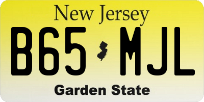 NJ license plate B65MJL