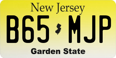 NJ license plate B65MJP