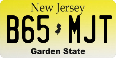 NJ license plate B65MJT