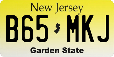 NJ license plate B65MKJ