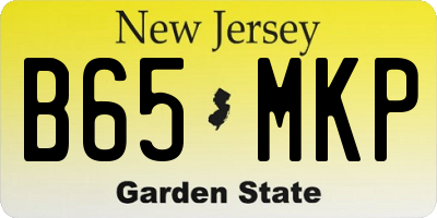 NJ license plate B65MKP