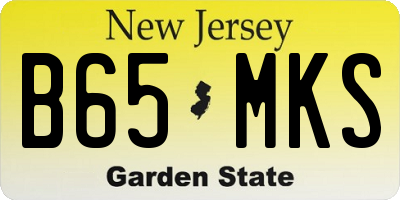 NJ license plate B65MKS