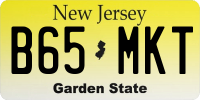 NJ license plate B65MKT