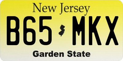 NJ license plate B65MKX