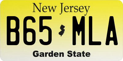 NJ license plate B65MLA