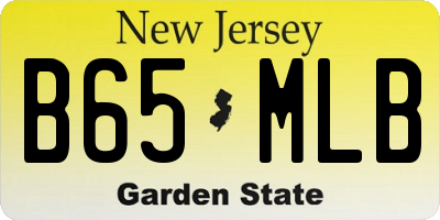 NJ license plate B65MLB