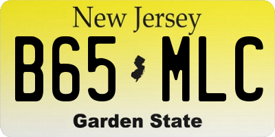 NJ license plate B65MLC