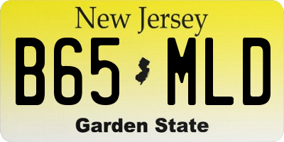 NJ license plate B65MLD