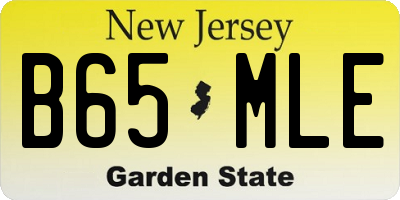 NJ license plate B65MLE