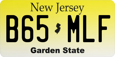 NJ license plate B65MLF