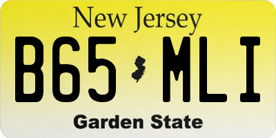 NJ license plate B65MLI