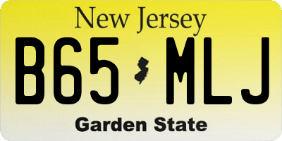 NJ license plate B65MLJ