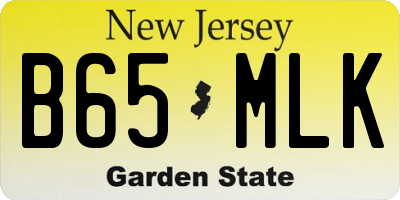 NJ license plate B65MLK