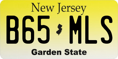NJ license plate B65MLS