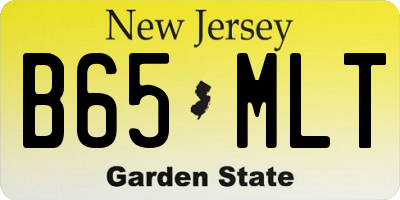 NJ license plate B65MLT