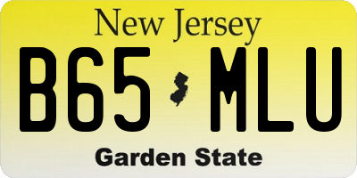 NJ license plate B65MLU